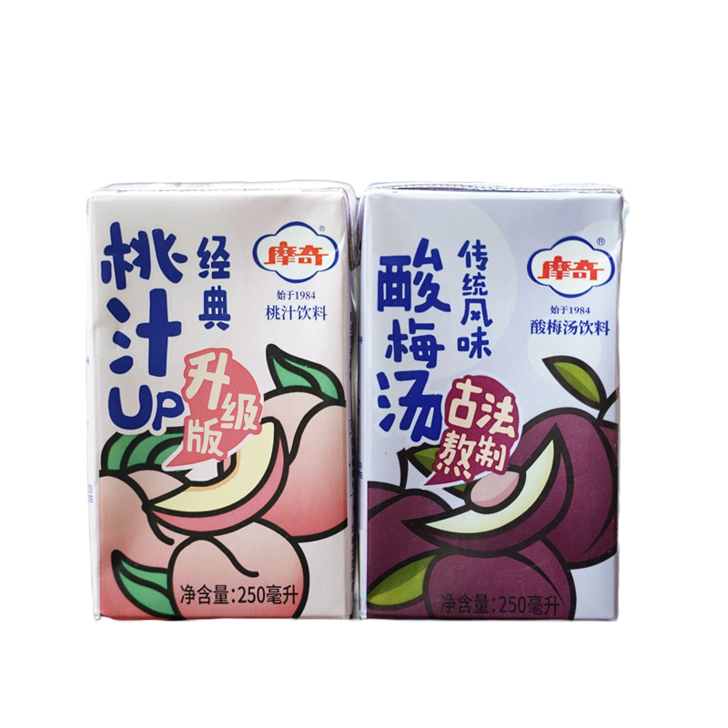 特价摩奇桃汁饮料250ml*12老北京桃酸梅汤橘汁柠檬茶浓缩果汁怀旧 - 图3