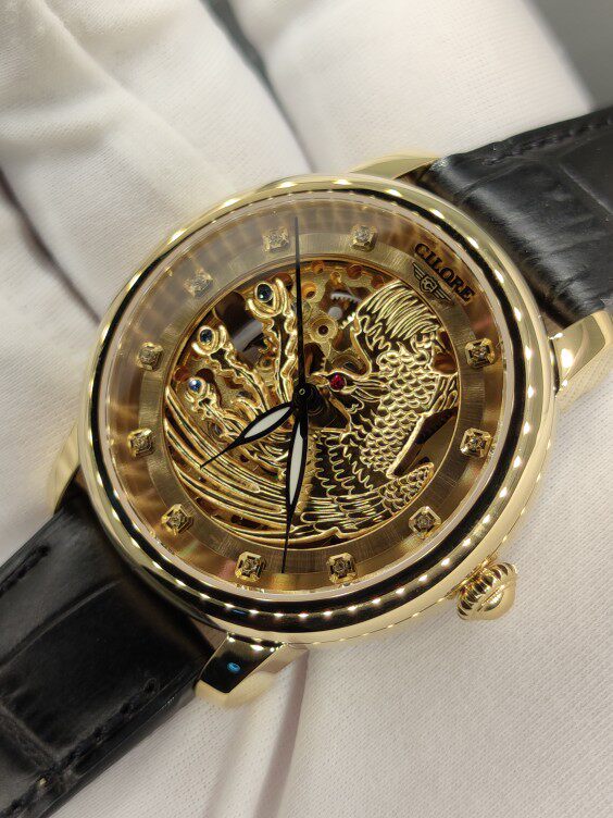 西罗全自动机械表七彩凤凰限量款孤品中国风时尚腕表