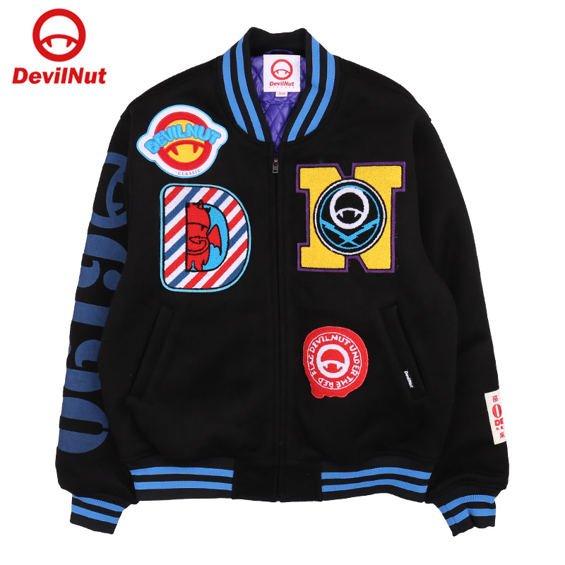 DEVIL NUT潮牌 恶魔 张宇晨同款 男女休闲拉链棒球夹克-当季 ANT - 图2