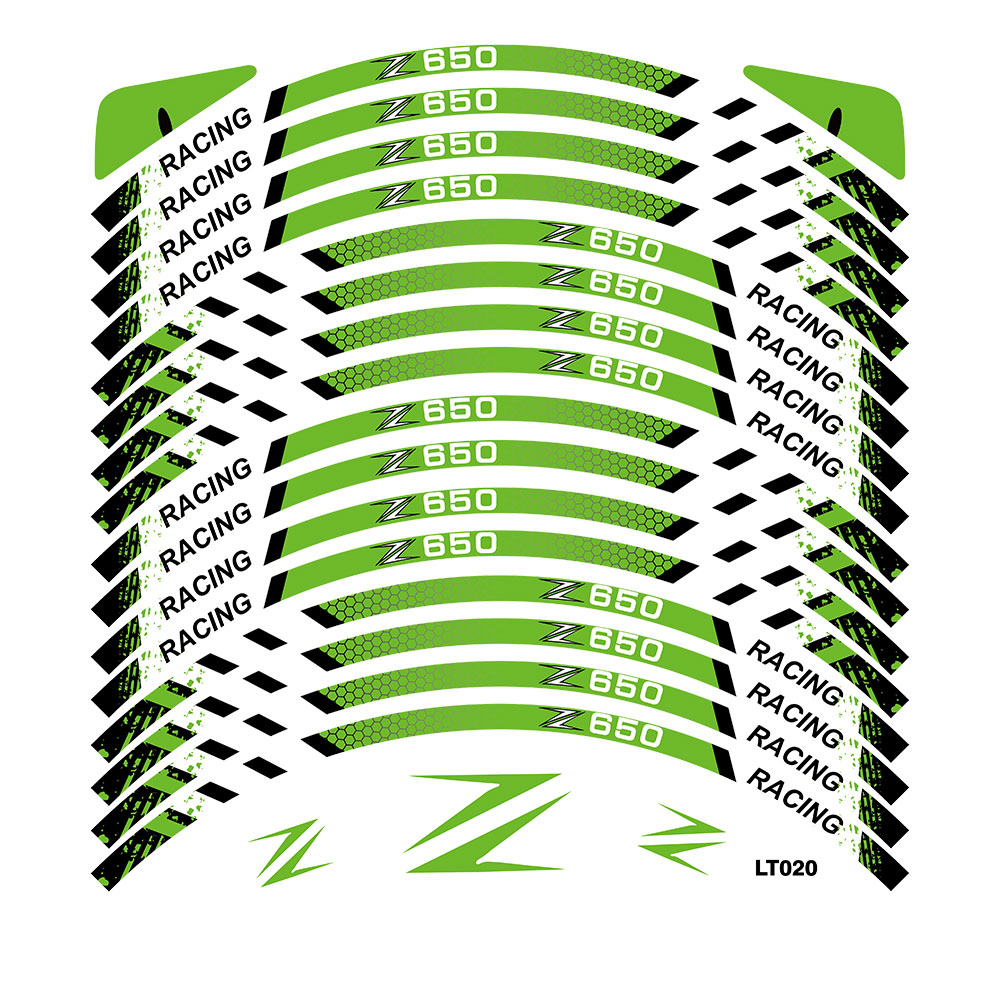 适用川崎Z650 Z750轮毂贴纸摩托车改装贴花防水反光车身装饰拉花 - 图3