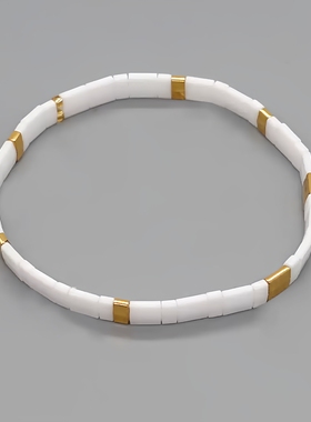 mlgm轻奢欧美叠戴珍珠串珠手链