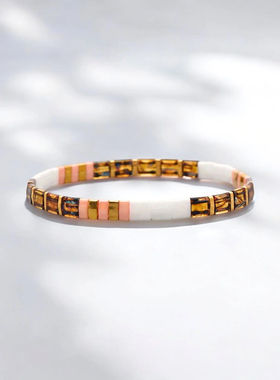 MLGM复古风Tila小手链小众设计轻奢高级感叠戴个性花珠手串女礼物