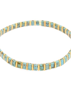 MLGM新款ins欧美风个性串珠手链女夏小众设计冷淡风叠戴手饰品