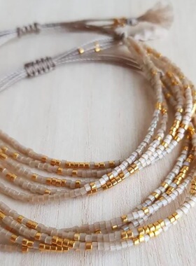 MLGM小众轻奢个性手链女ins复古风三层叠戴手串高级感百搭手饰女