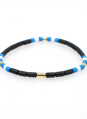 合金烤漆弹力绳ins欧美风手串