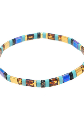 ins小众设计波西米亚风tila珠个性彩色百搭叠戴简约小手链 女闺蜜