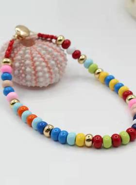 搪瓷合金手串手链ins欧美风
