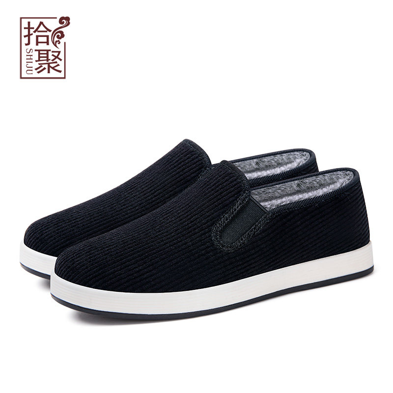 拾聚2025新款冬季棉鞋加绒男鞋老北京布鞋男休闲鞋灯芯绒保暖鞋男,淘宝优惠券,粉丝福利购,淘宝优惠卷