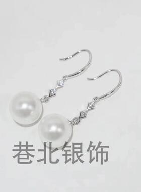气质百搭贝珍珠耳环s925纯银抗过敏耳坠新款爆款高级感上档次耳饰