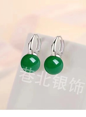s925纯银新款贝珠日韩风女式耳扣