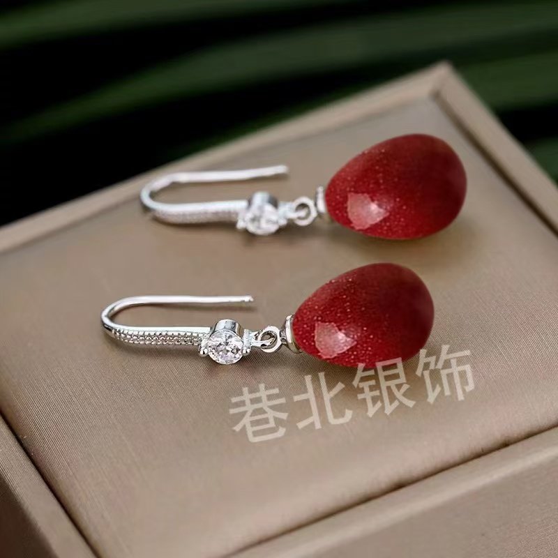 本命年紫金砂朱砂耳环新款爆款高级感上档次耳坠气质时尚百搭耳饰,淘宝优惠券,粉丝福利购,淘宝优惠卷