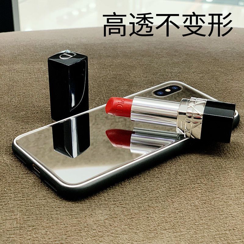 适用于iPhone13手机壳12女玻璃14苹果11硅胶X/7/8p补妆镜面xr网红P30/P50/MATE30/40/NOVA9/荣耀70/P40/V40