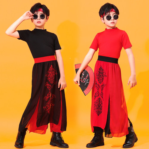 儿童中国风雪龙吟六一演出服古典骁扇子舞芒种艺考国潮走秀表演服 - 图1