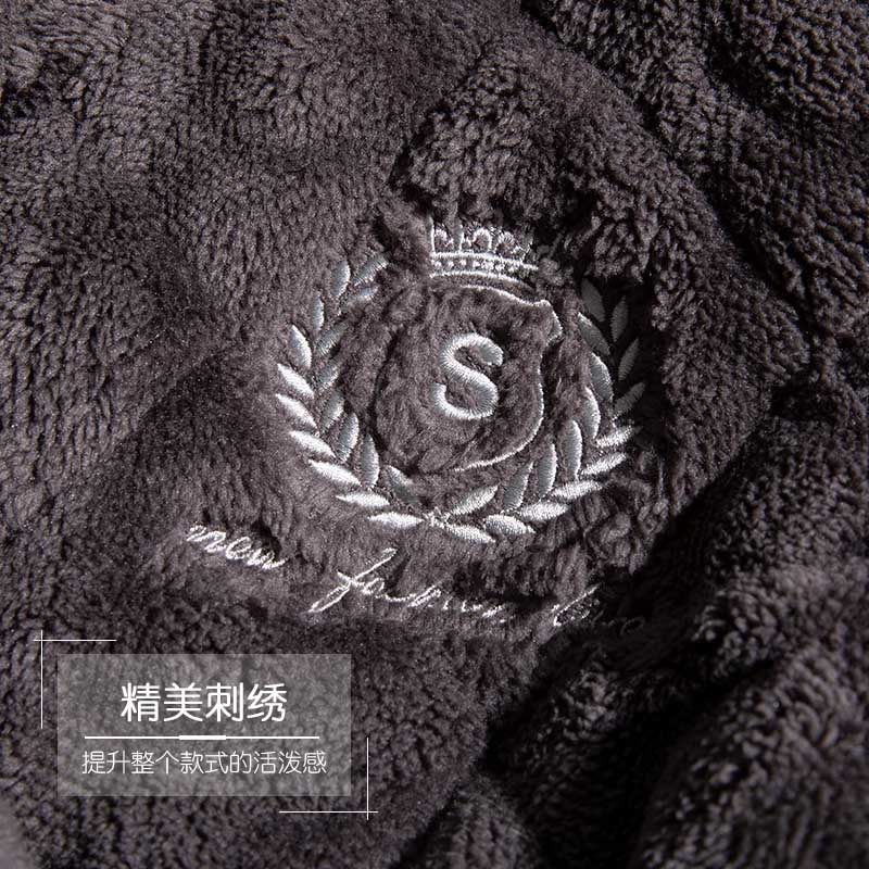 都市丽人睡袍男士睡衣冬季三层加厚加绒长款珊瑚绒夹棉浴袍冬保暖,淘宝优惠券,粉丝福利购,淘宝优惠卷