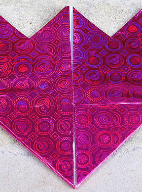 包邮七彩镭射**盆手工折叠莲花盆