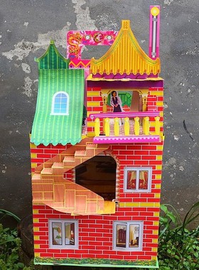 包邮豪华别墅楼房免粘折叠别墅纸扎纸活纸房子清明中元寒衣节用品