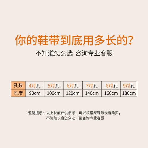 马丁靴鞋带英伦风皮鞋户外工装靴加粗圆形鞋绳米白卡其黑色男女款 - 图3