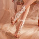 Sexy anklet straps, black lace leg rings, high-end