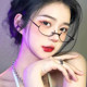 Glasses frame internet celebrity anchor decorate the lower half frame with same style