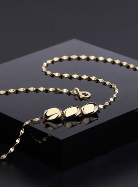 新款彩银S925纯银三生三世项链女豆豆个性足银轻奢锁骨链女友礼物