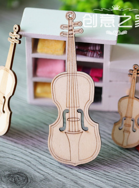 创意木质小提琴拍摄道具摆件