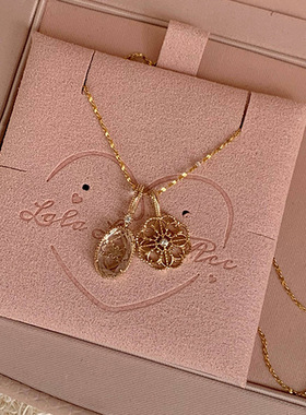 v金材质雪花镂空项链高级感设计轻奢时尚新潮个性百搭小众饰品