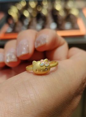 凯蒂猫50周年限定款戒指经典蝴蝶结可爱甜美精致礼物Hello Kitty