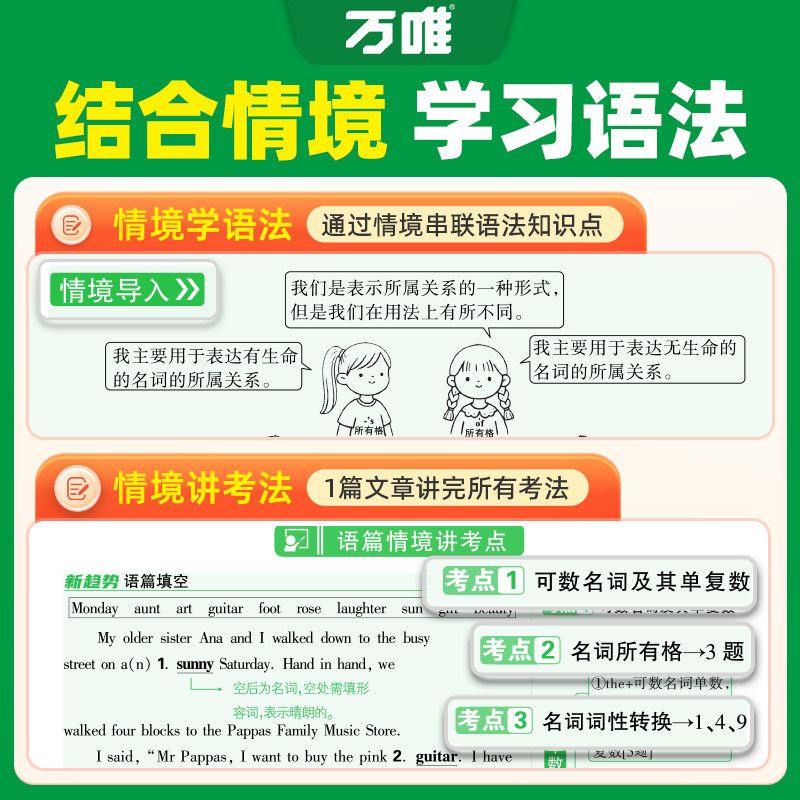 2027万唯中考初中英语语法全解全练专练专项训练题七八九年级初三初二初一复习资料书模拟练习英语词汇完形阅读大全万维官方旗舰店