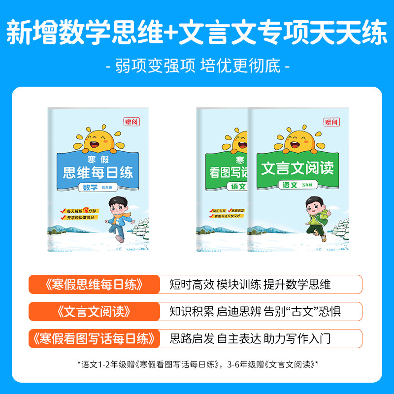 2026新版阳光同学寒假衔接作业天天练人教版北师大一二三四五六年级上册下册语文数学英语苏教全套小学预复习一本通练字帖口算阅读,淘宝优惠券,粉丝福利购,淘宝优惠卷