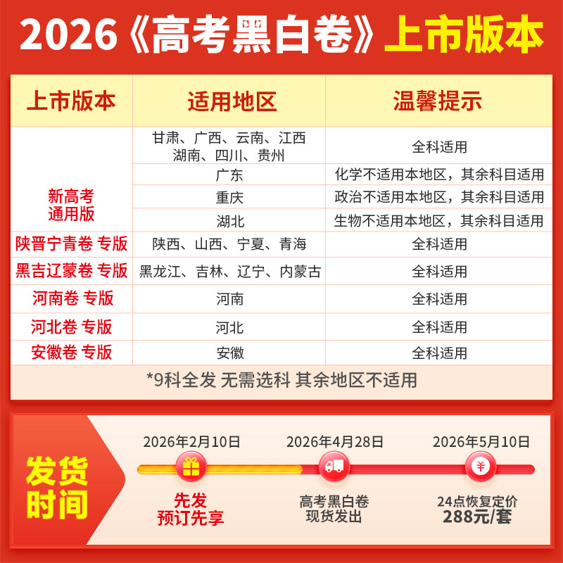地区任选】万唯腾远高考押题卷2026高考黑白卷押题密卷数学真题卷高三复习冲刺刷题临考抢分预测模拟卷最后一卷必刷题旗舰店