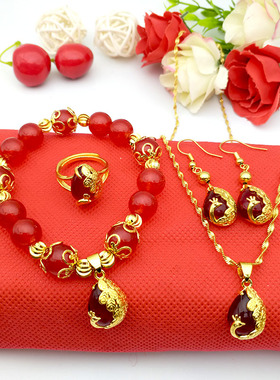 仿越南沙金项链女24k仿黄金饰品