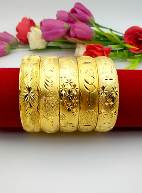 新款爱心铜镀金结婚手镯