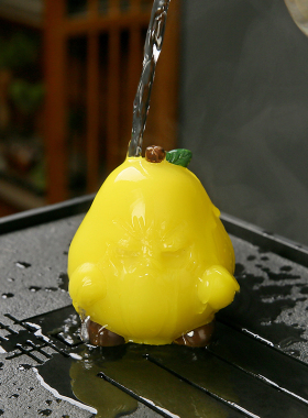 丑梨手工可养变色茶宠摆件装饰品