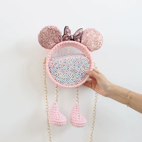 Вязаная сумка ручной работы, кролик, кукла, трикотажный сферический набор материалов, DIY