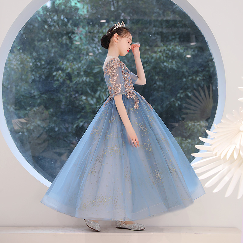女童晚礼服儿童公主裙小孩花童婚纱生日走秀主持人钢琴演出服轻奢,淘宝优惠券,粉丝福利购,淘宝优惠卷