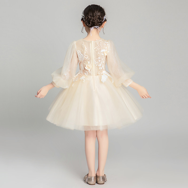 儿童晚礼服花童公主裙小女孩主持人演出服蓬蓬纱婴儿婚纱高端洋气,淘宝优惠券,粉丝福利购,淘宝优惠卷