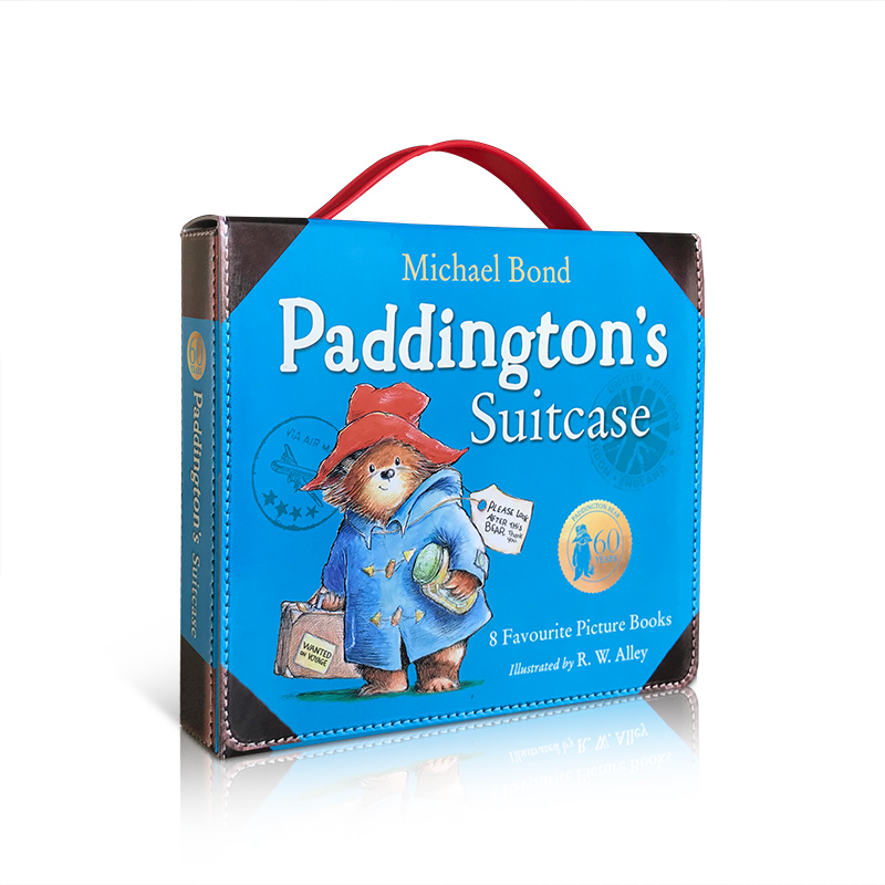 原版绘本 Paddington Suitcase 小熊帕丁顿熊的手提箱8本礼品套装纪念合集儿童可爱礼物趣味故事图画书 英语电影启蒙阅读童书