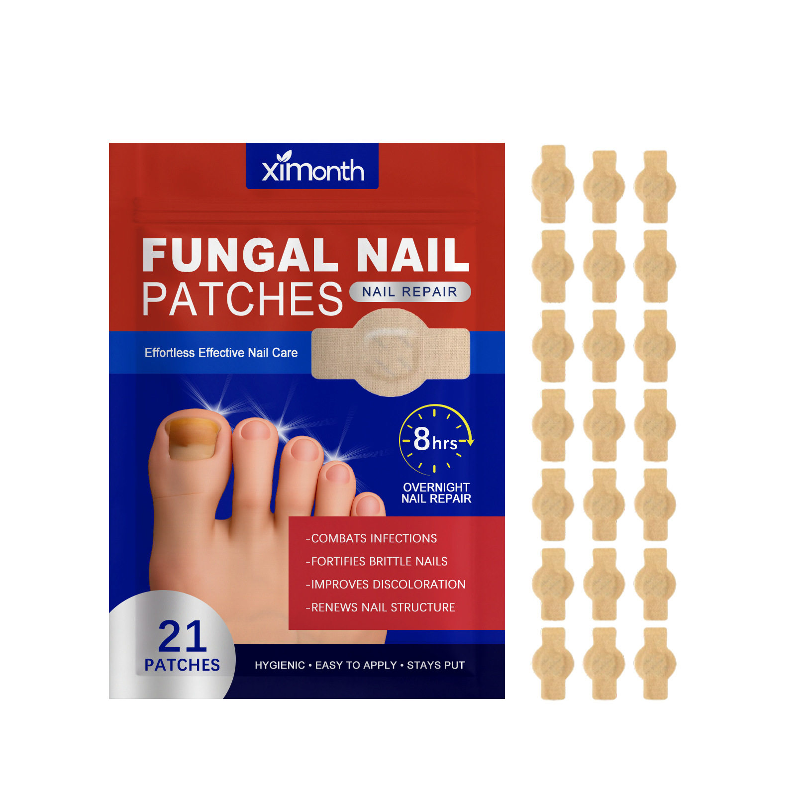 XIMONTH 指甲护理贴片 温和软化烂甲角质层滋润柔润养护护理贴,淘宝优惠券,粉丝福利购,淘宝优惠卷