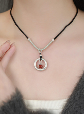 18光年insS999简约项链做旧复古工艺国风独特项圈中式创意锁骨