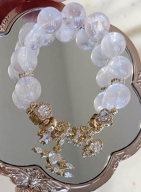 后期补货！ 原创天然粉阿塞粉水晶手链手串女款温柔可爱十字甜心