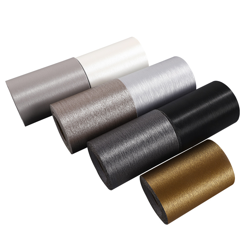 拉丝仿金属贴纸不锈钢边框改色窗户门框窗框包边装饰踢脚线银色膜 - 图3