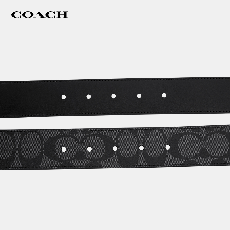 【官方授权】COACH/蔻驰腰带皮质经典商务皮带双面礼盒装男士礼物