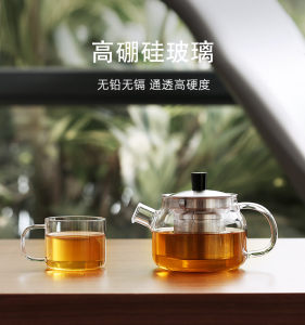 尚明加厚耐热玻璃茶壶过滤花茶冲茶壶泡茶器功夫茶具小茶壶单个