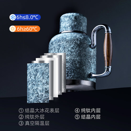 尚明纯钛焖茶家用热水壶保温养生壶老白茶送礼泡茶壶高端闷泡礼盒 - 图1