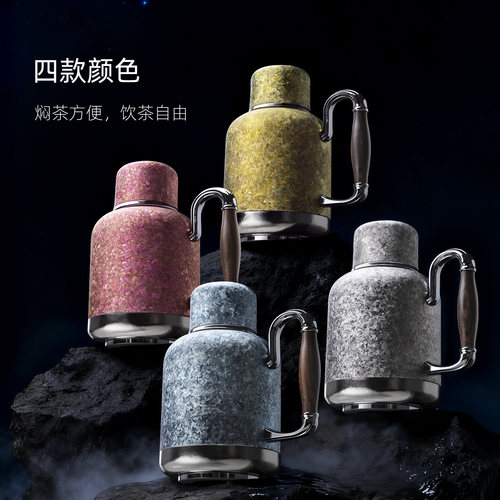 尚明纯钛焖茶家用热水壶保温养生壶老白茶送礼泡茶壶高端闷泡礼盒 - 图0