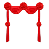 Большой красный цветочный бал свадебный блок Дверь Дверь сельская дверь Движение Свадебная комната Дверь Цветочная Шелкская атласная красная ткань Дверь Цвет гортензии