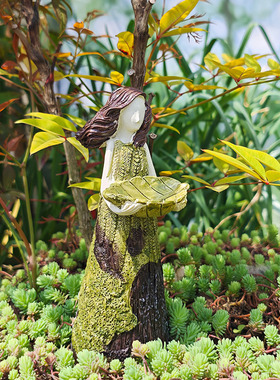 可爱女孩天使小摆件花园阳台庭院