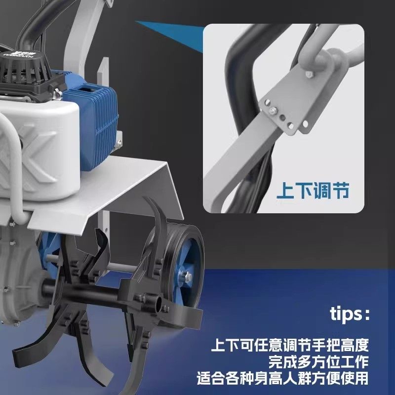 韩国现代微耕机小型农用汽油旋耕机家用除草开沟犁田翻地松土神器,淘宝优惠券,粉丝福利购,淘宝优惠卷