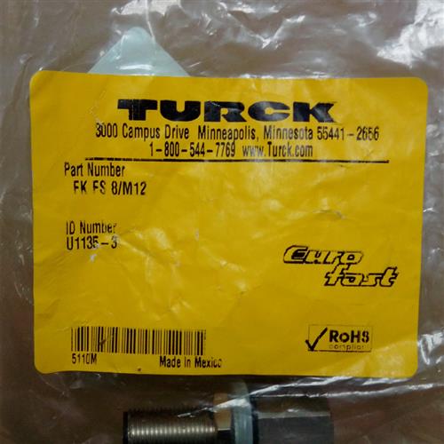 U1135-3 FK FS 8/M12 TURCK 全新原装正品假一罚十现货可直拍 - 图1