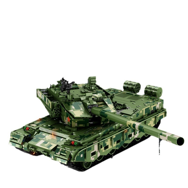 拼搭乐趣乐玩积木90081遥控99A坦克模型可发射军事拼装小颗粒玩具 - 图3